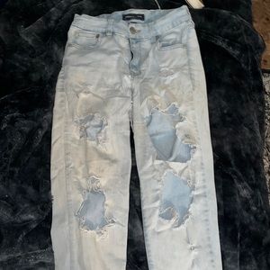 light wash blue jeans